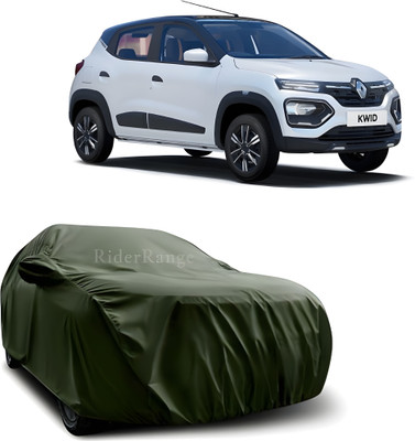 RiderRanage Car Cover For Renault Kwid (With Mirror Pockets)(Green)