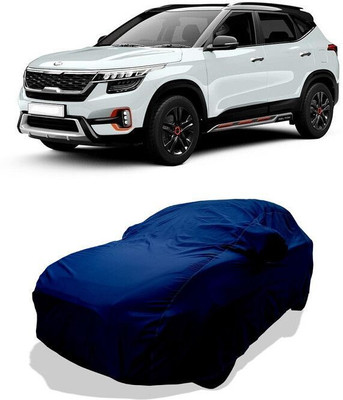 QLAX Car Cover For Maruti Seltos HTX 1.5 Dual Tone (With Mirror Pockets)(Blue)