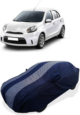 Coxtor Car Cover For Nissan Micra Active XL (With Mirror Pockets)(Grey)