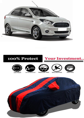 Amexride Car Cover For Ford Figo Aspire 1.5 TDCi Sports Edition (With Mirror Pockets)(Red)