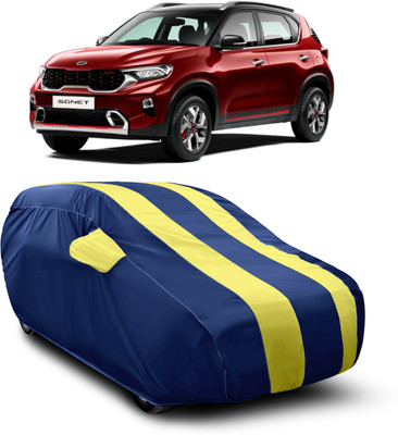 SXAWG Car Cover For Kia Sonet (With Mirror Pockets)(Yellow)