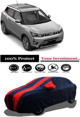 Amexride Car Cover For Mahindra XUV300 W6 Diesel (With Mirror Pockets)(Red)