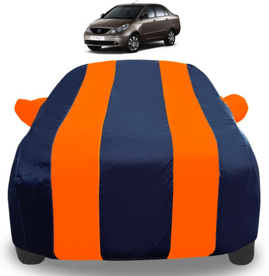 Auto Hub Car Cover For Tata Indigo CS (With Mirror Pockets)(Orange)