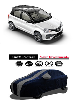 Amexride Car Cover For Toyota Etios Liva VD (With Mirror Pockets)(Grey)