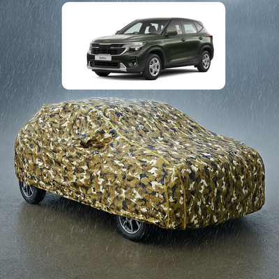 CODOKI Car Cover For Kia Seltos HTE 1.5 (With Mirror Pockets)(Yellow)