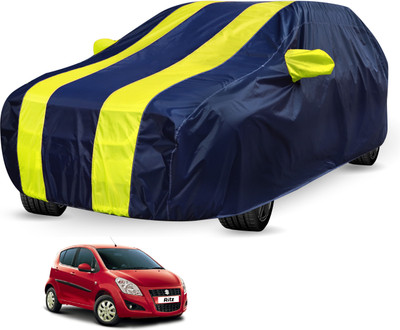 Auto Hub Car Cover For Maruti Suzuki Ritz (With Mirror Pockets)(Blue, Yellow)