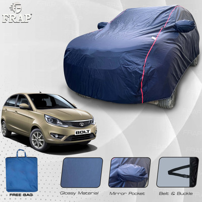 Frap Car Cover For Tata Bolt, Bolt Quadrajet XE, Bolt Revotron XE (With Mirror Pockets)(Blue, Red)