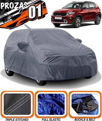 prozas Car Cover For Kia Sonet (With Mirror Pockets)(Grey)