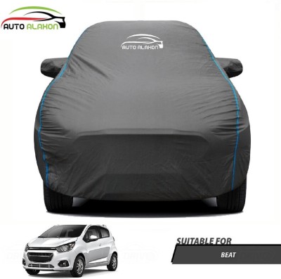 AUTO ALAXON Car Cover For Chevrolet Beat (With Mirror Pockets)(Black)