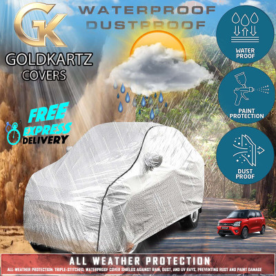 Tamanchi Autocare Car Cover For Maruti Suzuki WagonR (With Mirror Pockets)(Silver)