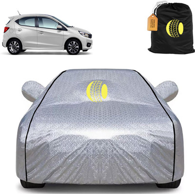 APNEK Car Cover For Honda Brio (With Mirror Pockets)(Silver)