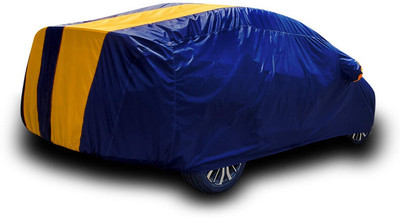 J S R Car Cover For Honda Brio (With Mirror Pockets)(Yellow, Blue)