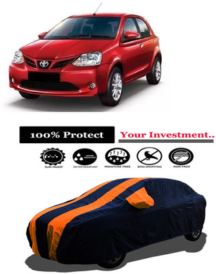 Amexride Car Cover For Toyota Etios Liva G (With Mirror Pockets)(Orange)