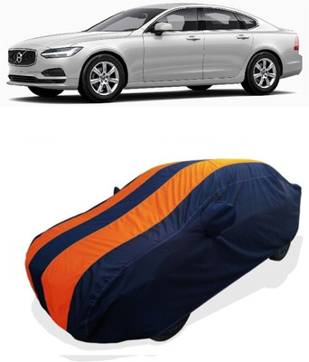 Coxtor Car Cover For Volvo S90 D4 Momentum Diesel (With Mirror Pockets)(Orange)