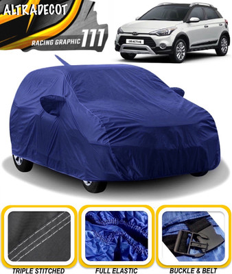 ALTRADECOT Car Cover For Hyundai i20 Active (With Mirror Pockets)(Blue)