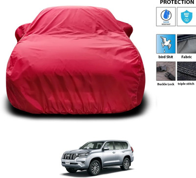 PAGORA Car Cover For Toyota Land Cruiser Prado (With Mirror Pockets)(Maroon)