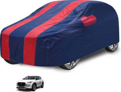MOCKHE Car Cover For Nissan Magnite (With Mirror Pockets)(Red, Black)