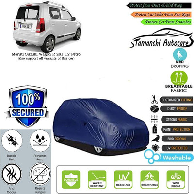 Tamanchi Autocare Car Cover For Maruti Suzuki Wagon R ZXI 1.2 Petrol(Blue)