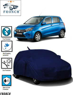 FRONCH Car Cover For Maruti Suzuki Celerio (With Mirror Pockets)(Blue)