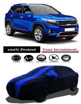 Amexride Car Cover For Kia Seltos HTX Plus 1.5 Diesel (With Mirror Pockets)(Multicolor)