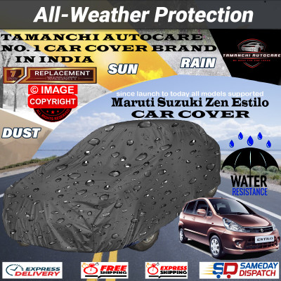 Tamanchi Autocare Car Cover For Maruti Suzuki Zen Estilo(Grey)