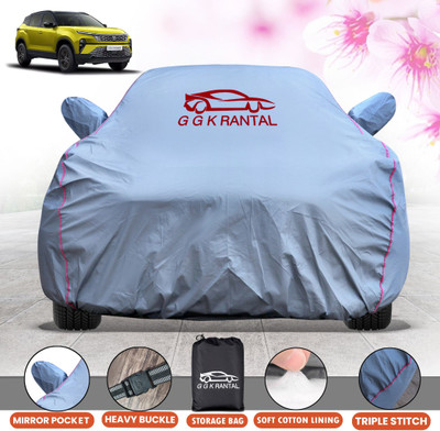 G G K RANTAL Car Cover For Tata Harrier (With Mirror Pockets)(Grey)