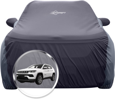 Neodrift Car Cover For Jeep Compass (With Mirror Pockets)(Black, Grey)