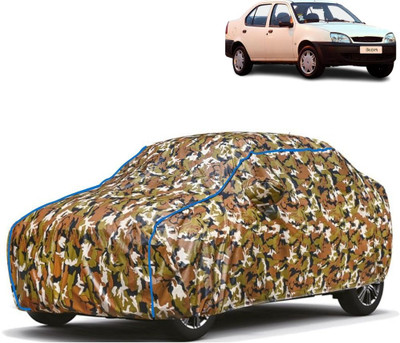 Autohaux Car Cover For Ford Ikon (With Mirror Pockets)(Multicolor)
