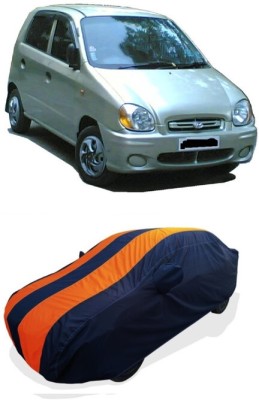 Coxtor Car Cover For Hyundai Santro LS ZIP DRIVE (With Mirror Pockets)(Orange)