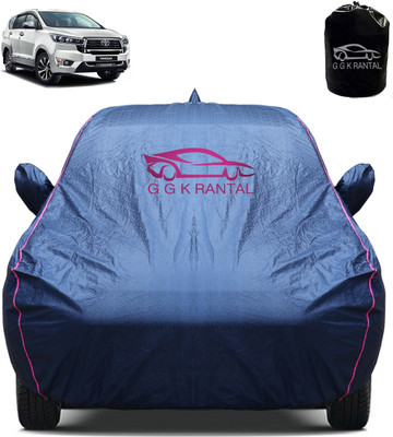 G G K RANTAL Car Cover For Toyota Innova Crysta (With Mirror Pockets)(Blue)