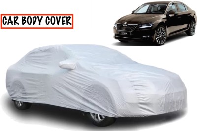 AUCTIMO Car Cover For Skoda Superb (With Mirror Pockets)(Silver)