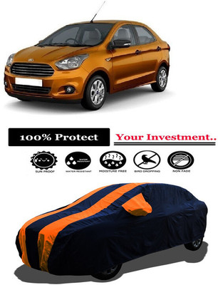 Amexride Car Cover For Ford Figo Aspire 1.2 Ti-VCT Ambiente ABS (With Mirror Pockets)(Orange)