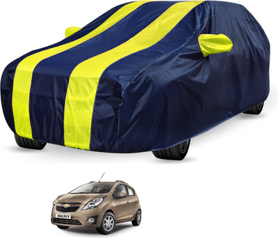 Auto Hub Car Cover For Chevrolet Beat (Without Mirror Pockets)(Black, Yellow)