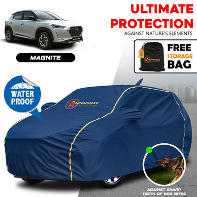 AUTOMOZEXO Car Cover For Nissan Magnite (With Mirror Pockets)(Blue)