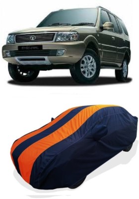 Coxtor Car Cover For Tata Safari Dicor 3.0L (With Mirror Pockets)(Orange)