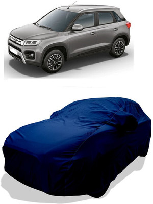 Coxtor Car Cover For Maruti Suzuki Vitara Brezza ZXI Plus Petrol (With Mirror Pockets)(Blue)