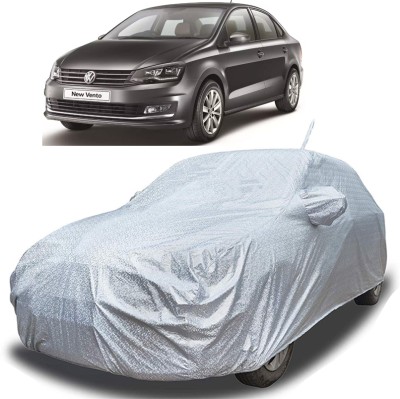 KushRoad Car Cover For Volkswagen Vento (With Mirror Pockets)(Silver)