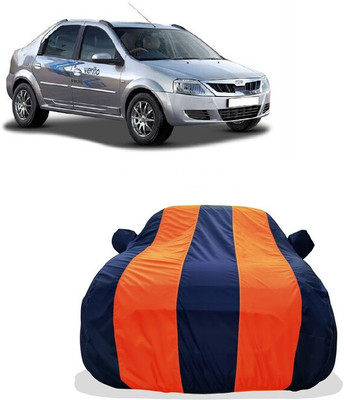 Tricway Car Cover For Mahindra E Verito D6 Electric (With Mirror Pockets)(Orange)