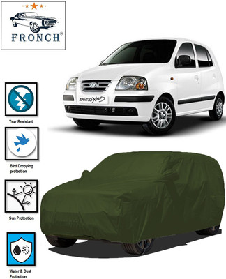FRONCH Car Cover For Hyundai Santro Xing (With Mirror Pockets)(Green)