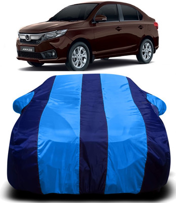 R Rayvin Star Car Cover For Honda Amaze (With Mirror Pockets)(Multicolor)