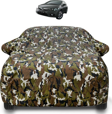 Caronix Car Cover For Honda Civic (With Mirror Pockets)(Brown)