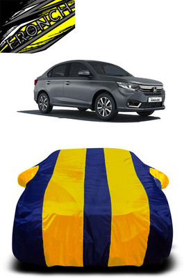FRONCH Car Cover For Honda Amaze VX i-DTEC (With Mirror Pockets)(Yellow, Blue)