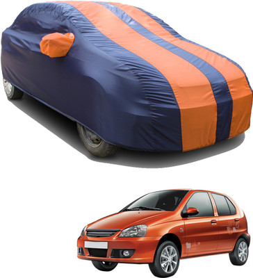 SS FOR YOUR SMART NEEDS Car Cover For Tata Indica eV2 (With Mirror Pockets)(Orange, Blue)