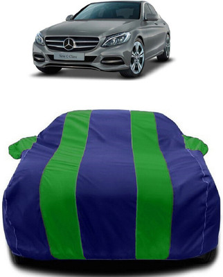 Autoprime Car Cover For Mercedes Benz C-Class C220 CDI (With Mirror Pockets)(Green, Blue)