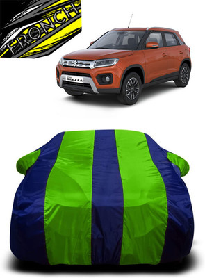 FRONCH Car Cover For Maruti Suzuki Vitara Brezza VDi AMT Diesel (With Mirror Pockets)(Green, Blue)