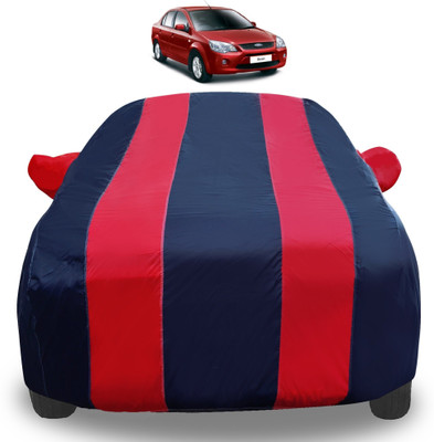 Auto Hub Car Cover For Ford Ikon (With Mirror Pockets)(Red)