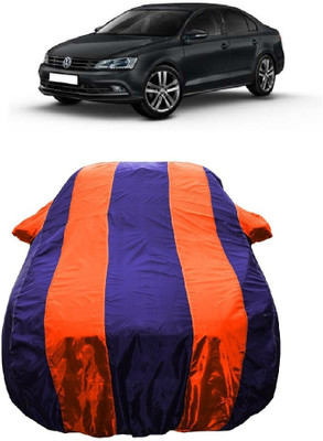 Wegather Car Cover For Volkswagen Jetta 1.4 TSI Comfortline (With Mirror Pockets)(Orange)