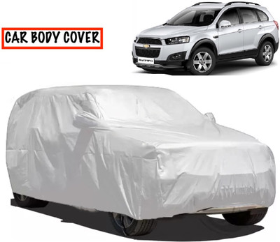 AUCTIMO Car Cover For Chevrolet Captiva (With Mirror Pockets)(Silver)