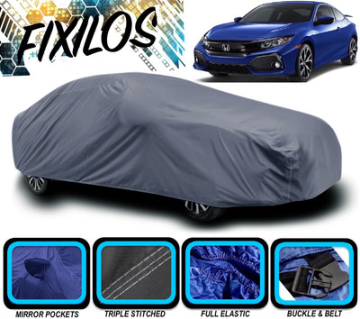 FIXILOS Car Cover For Honda Civic (With Mirror Pockets)(Grey)