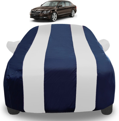 Amanzo Car Cover For Skoda Superb (With Mirror Pockets)(Silver)